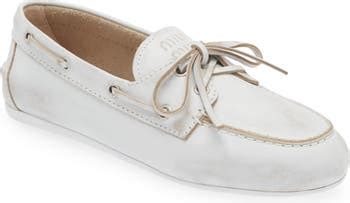 miu miu boat shoes women